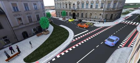 Prikaz projektne rešitve ureditve križišča pred Upravno enoto Ptuj 4